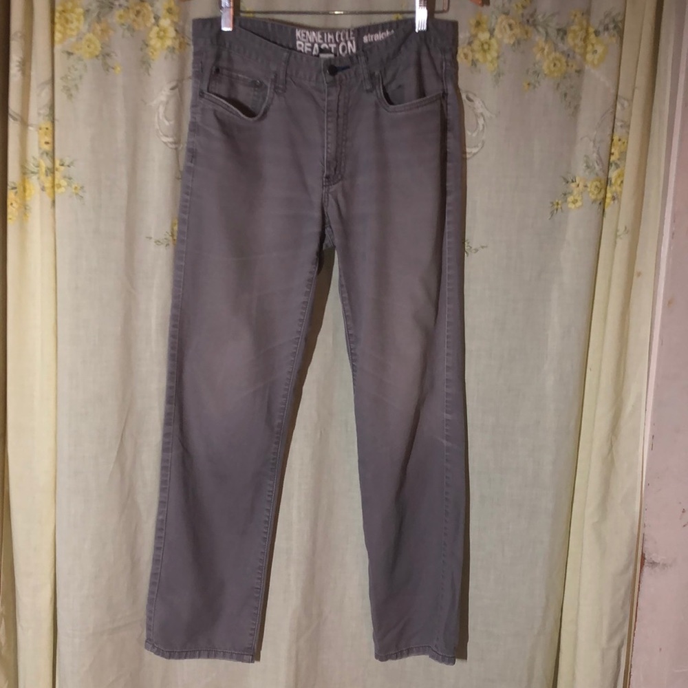Kenneth Cole Reaction gray denim straight leg jean